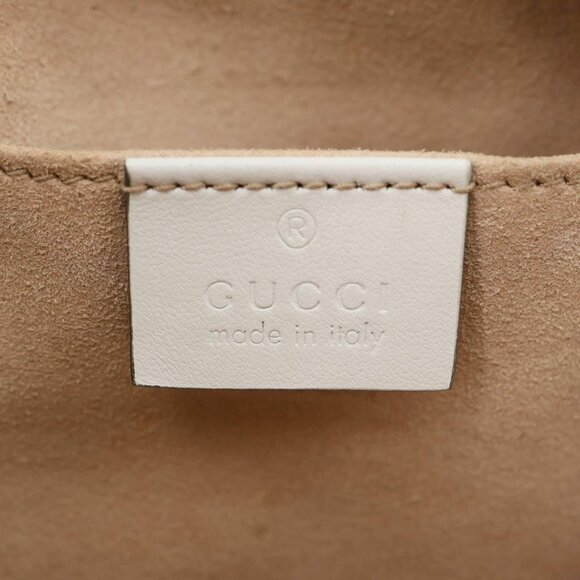 Gucci  GG Marmont Small Matelasse Chevron Leather Camera Bag White 447632 - Picture 15 of 15